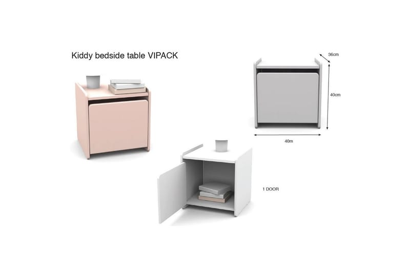 Garderobe med Seng Natbord Skrivebord Kiddy - Møbler - Møbelsæt - Møbelsæt til soveværelse