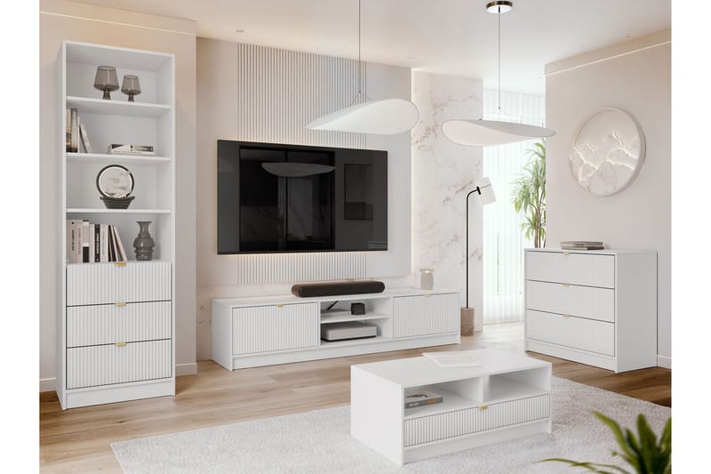 Gudelia Møbelsæt Til Stue - Hvid - Møbler - Møbelsæt - Møbelsæt til stuen