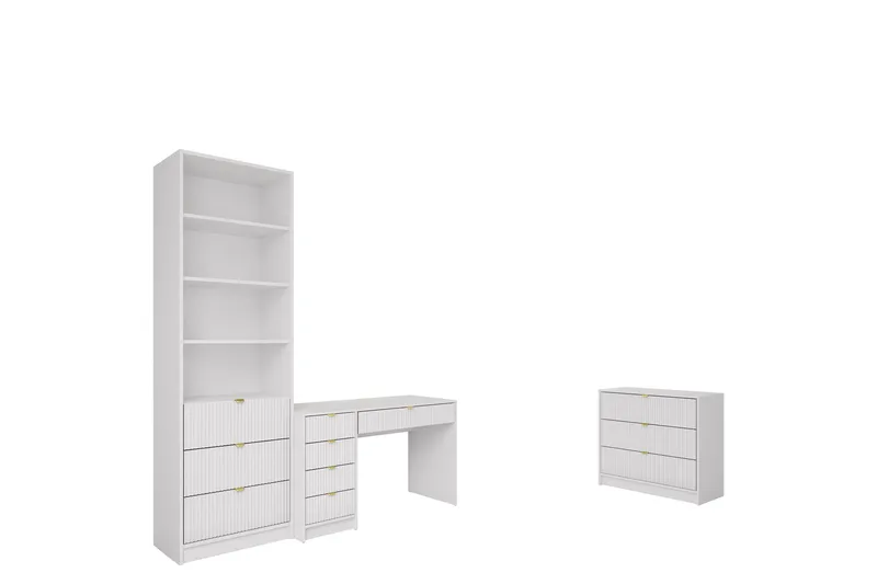 Gudelia Møbelsæt Til Stue - Hvid - Møbler - Møbelsæt - Møbelsæt til stuen