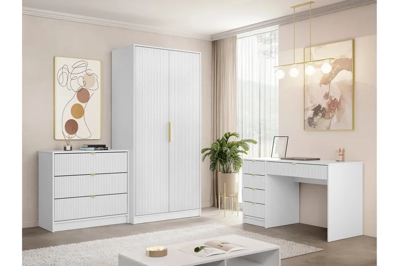 Gudelia Møbelsæt Til Stue - Hvid - Møbler - Møbelsæt - Møbelsæt til stuen