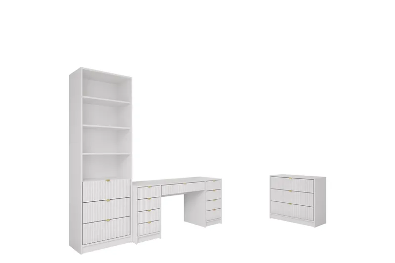 Gudelia Møbelsæt Til Stue - Hvid - Møbler - Møbelsæt - Møbelsæt til stuen