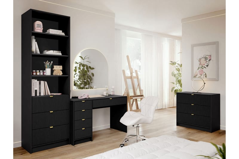 Gudelia Møbelsæt Til Stue - Sort - Møbler - Møbelsæt - Møbelsæt til stuen