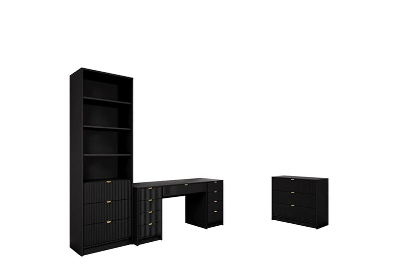 Gudelia Møbelsæt Til Stue, Sort