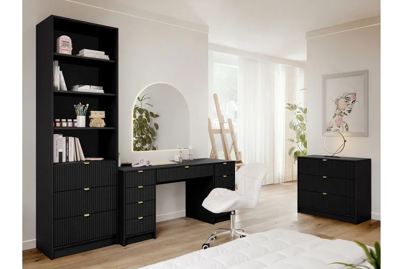 Gudelia Møbelsæt Til Stue - Sort - Møbler - Møbelsæt - Møbelsæt til stuen