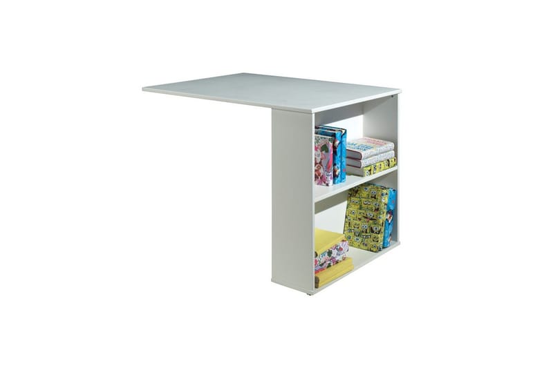 Halvhøj seng med skrivebord, reol, tos dørs skab og hængende hylde Pino - Møbler - Børnemøbler - Børnemøbelsæt