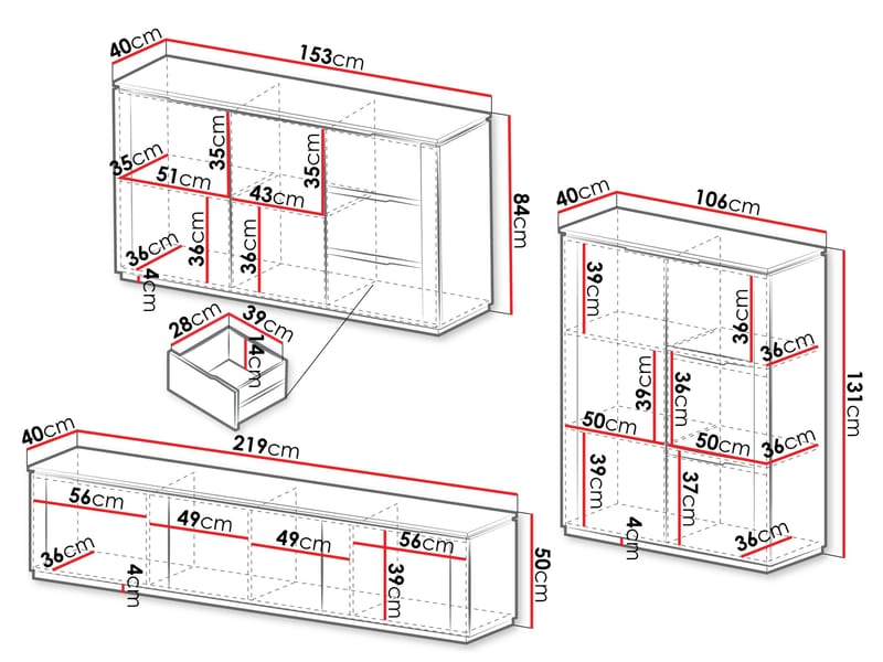 Hilafin Møbelsæt til Stue - Møbler - Møbelsæt - Møbelsæt til stuen
