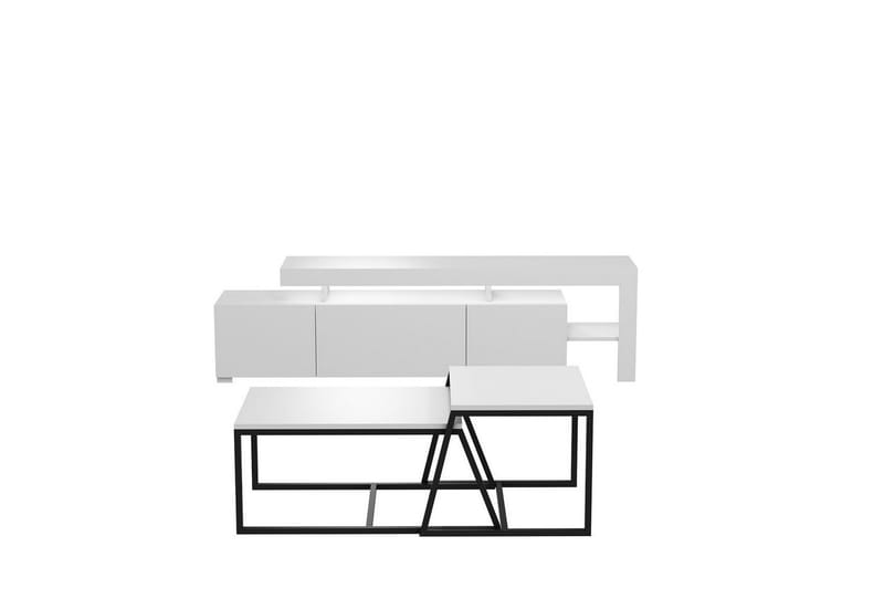 Jurukovo Møbelsæt til Stuen - Hvid - Møbler - Møbelsæt - Møbelsæt til stuen