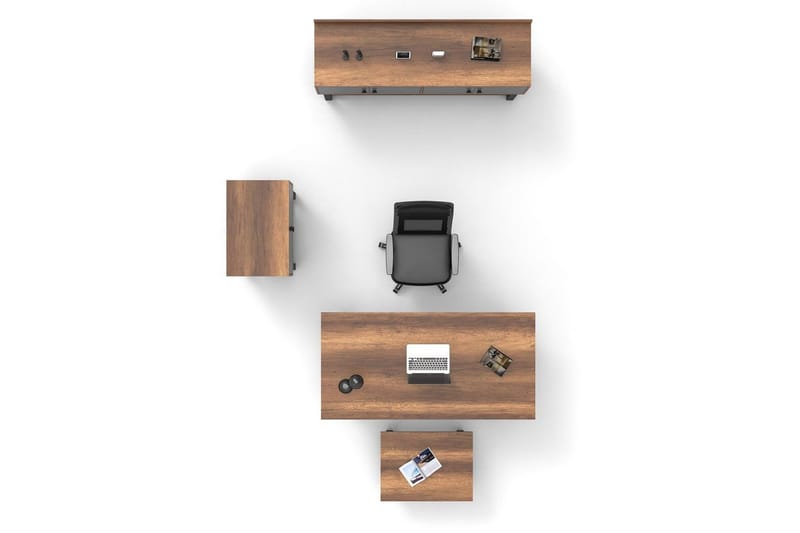 Kontormøbel Sæt Mono 09 Barok / Antracit - Natur/Kulgrå - Møbler - Møbelsæt - Møbelgruppe til kontor