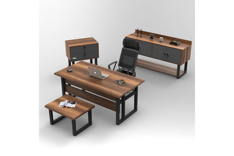 Kontormøbel Sæt Mono 09 Barok / Antracit - Natur/Kulgrå - Møbler - Møbelsæt - Møbelgruppe til kontor