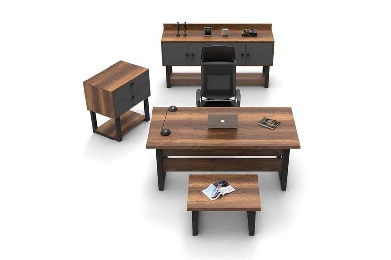 Kontormøbel Sæt Mono 09 Barok / Antracit, Natur/Kulgrå