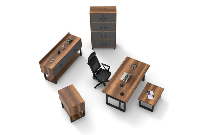Kontormøbel Sæt Mono 11 Barok / Antracit - Antracit - Møbler - Møbelsæt - Møbelgruppe til kontor