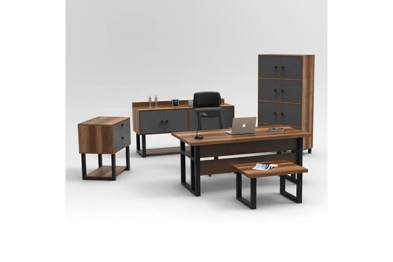Kontormøbel Sæt Mono 11 Barok / Antracit - Antracit - Møbler - Møbelsæt - Møbelgruppe til kontor