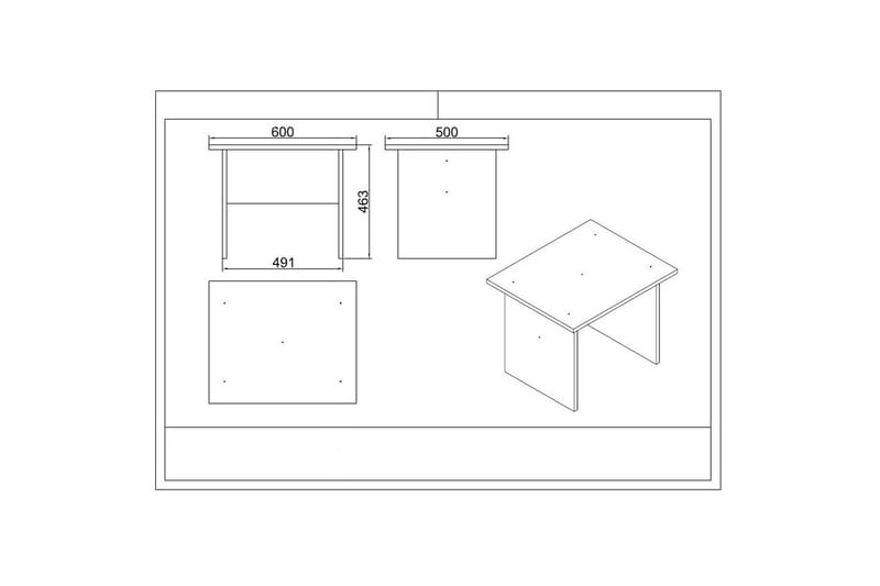 Kontormøbel Sæt Raveena 17 Eg / Sort - Eg / Sort - Møbler - Møbelsæt - Møbelgruppe til kontor