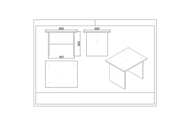 Kontormøbel Sæt Raveena 17 Hvid - Hvid - Møbler - Møbelsæt - Møbelgruppe til kontor
