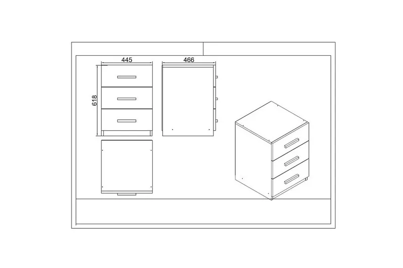 Kontormøbel Sæt Raveena 18 Barok / antracit - Barok / antracit - Møbler - Møbelsæt - Møbelgruppe til kontor