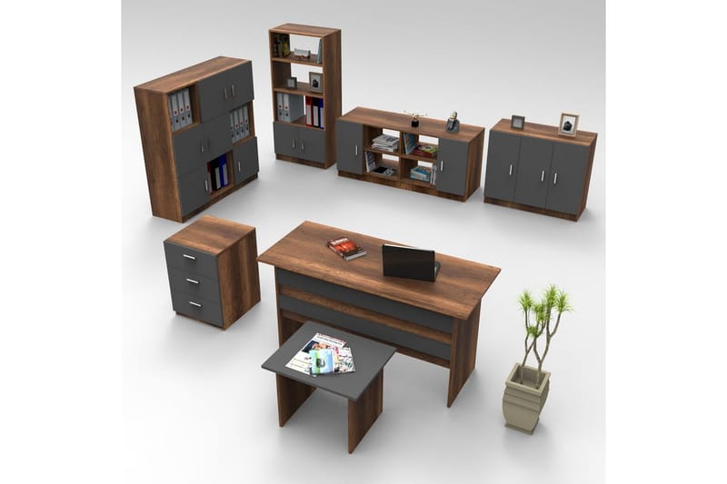 Kontormøbel Sæt Raveena 18 Barok / antracit - Barok / antracit - Møbler - Møbelsæt - Møbelgruppe til kontor