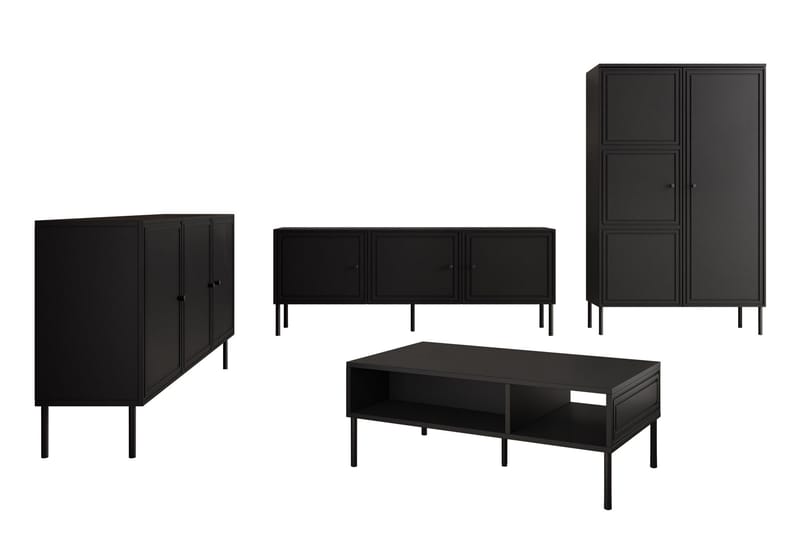 Laholm Møbelsæt til Stue, Sort