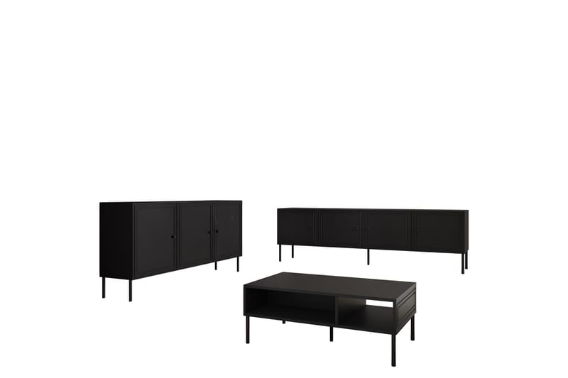 Laholm Møbelsæt til Stue, Sort