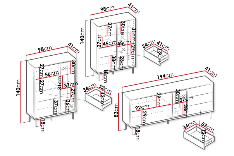 Levisa Møbelsæt til Stue - Kashmir - Møbler - Møbelsæt - Møbelsæt til stuen