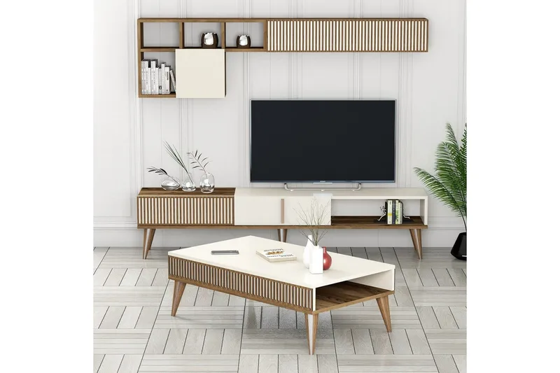 Lissione Møbelsæt til Stuen, Natur/Hvid