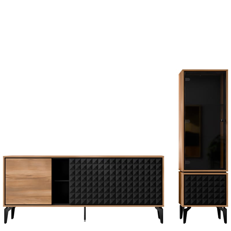 Lorvenn Møbelsæt til stue, Brun/Sort