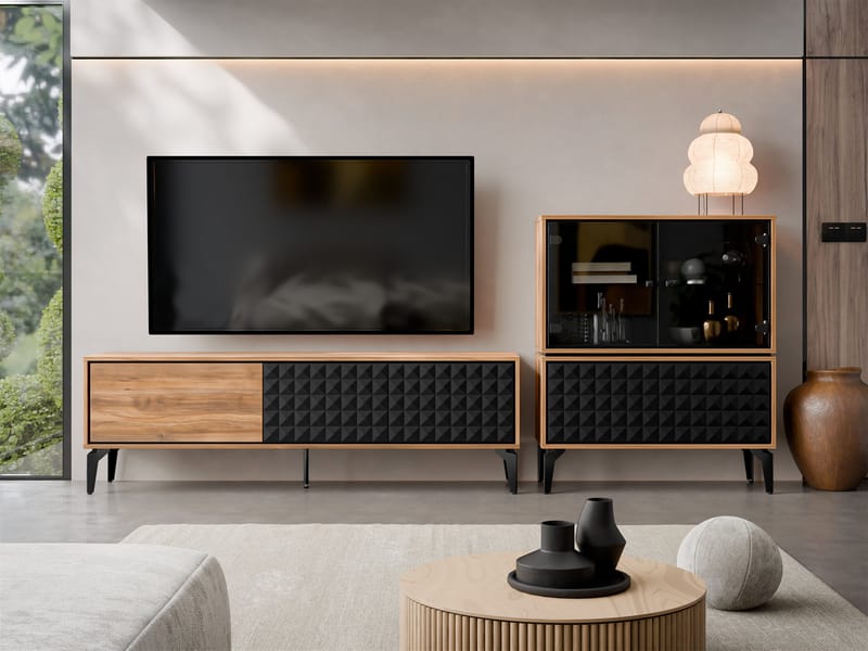 Lorvenn Møbelsæt til stue - Brun/Sort - Møbler - Møbelsæt - Møbelsæt til stuen