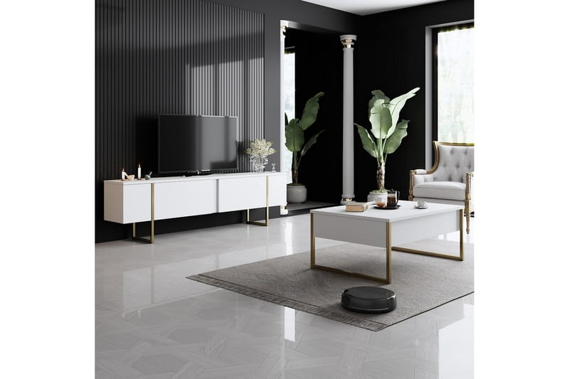 Luxe Stuesæt - Hvid - Møbelsæt til stuen