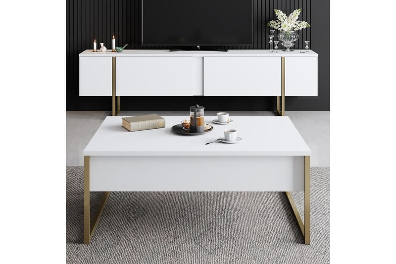 Luxe Stuesæt - Hvid - Møbelsæt til stuen