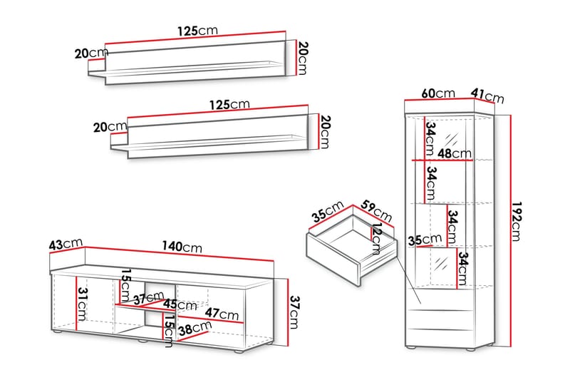 Lyrosen Møbelsæt Til Stue - Beige - Møbler - Møbelsæt - Møbelsæt til stuen
