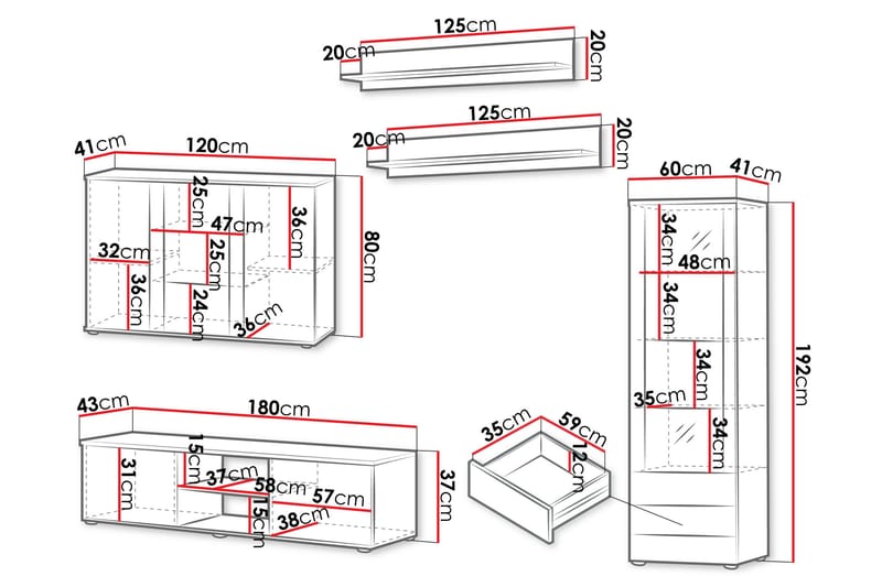 Lyrosen Møbelsæt Til Stue - Beige - Møbler - Møbelsæt - Møbelsæt til stuen