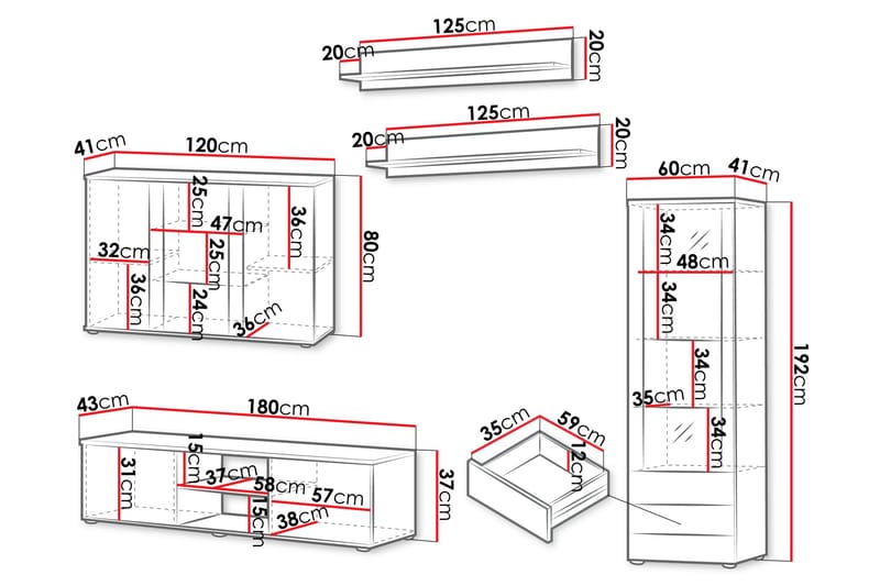 Lyrosen Møbelsæt Til Stue - Beige - Møbler - Møbelsæt - Møbelsæt til stuen
