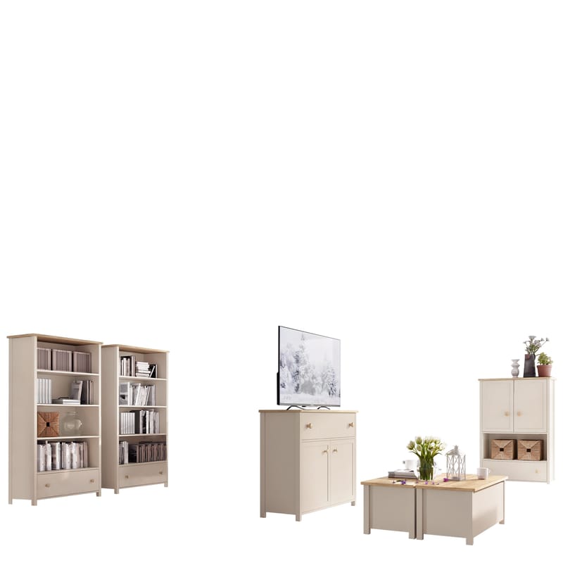 møbelsæt Historie Beige, eg, Beige, eg