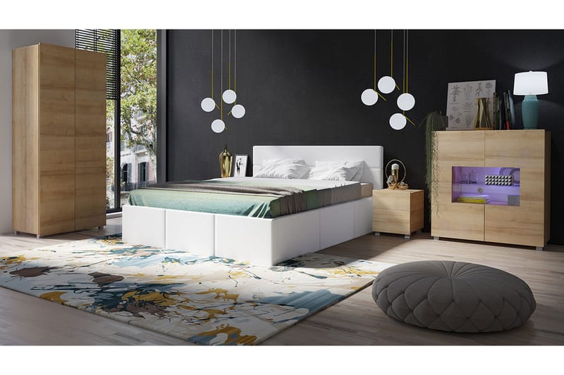 Calabrini soveværelsessæt - Beige / Grå - Møbelsæt til soveværelse