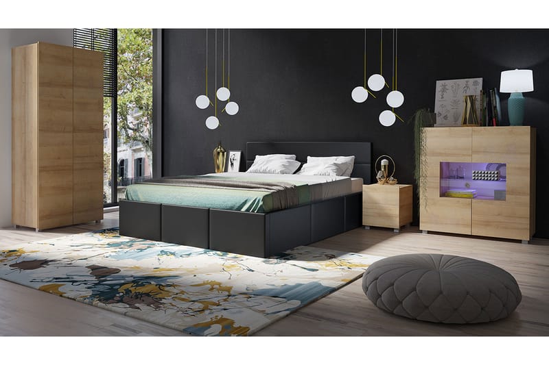 Calabrini soveværelsessæt - Flerfarvet - Møbelsæt til soveværelse