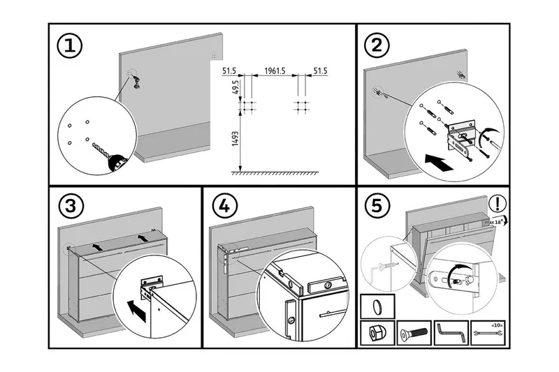 Concept Pro Soveværelsessæt Skabsseng - Hvid Højglans - Møbler - Møbelsæt - Møbelsæt til soveværelse