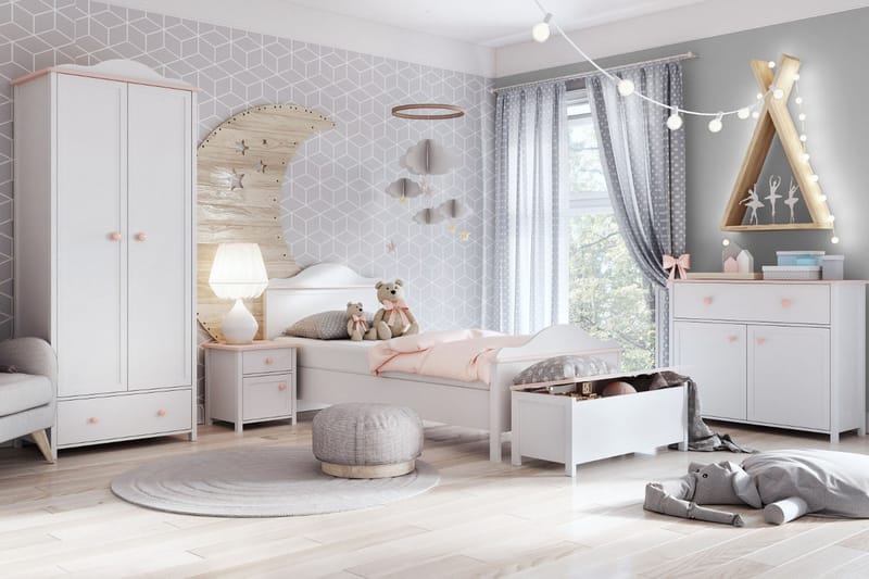 Hilts Soveværelsessæt Barn - Hvid - Møbelsæt til soveværelse
