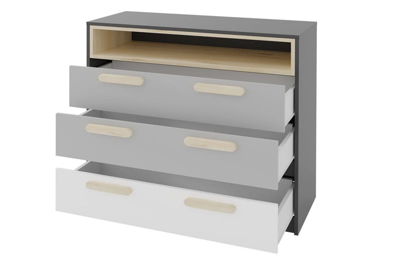 Pok soveværelse sæt børn - Grå / Hvid - Møbler - Møbelsæt - Møbelsæt til soveværelse