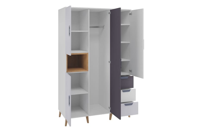 Sayuki Møbelsæt Til Soveværelse - Hvid/Grå - Møbler - Møbelsæt - Møbelsæt til soveværelse