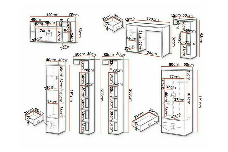 White - Møbler - Møbelsæt - Møbelsæt til soveværelse