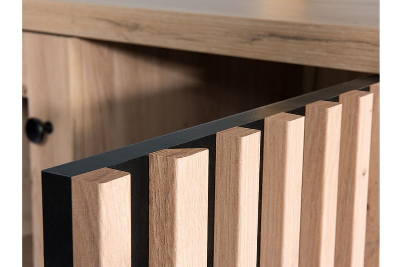 Aldbrough Møbelsæt til Komfurestue Hvid LED - Træ/Sort - Hus & renovering - Køkken & bad - Køkken & bryggers - Køkkenmøbler