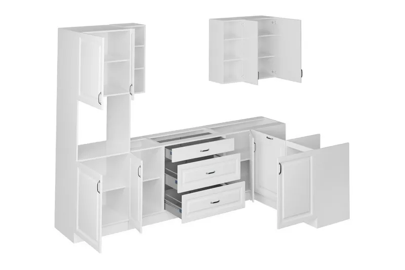 Templemore Möbelset För Kök & Matplats Black/Wood - Møbler - Møbelsæt - Møbelsæt til køkken & spisestue