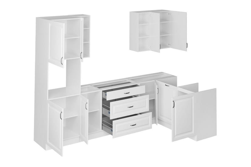 Templemore Möbelset För Kök & Matplats Black/Wood - Møbler - Møbelsæt - Møbelsæt til køkken & spisestue