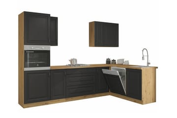 Templemore Möbelset För Kök & Matplats Black/Wood - Møbler - Møbelsæt - Møbelsæt til køkken & spisestue