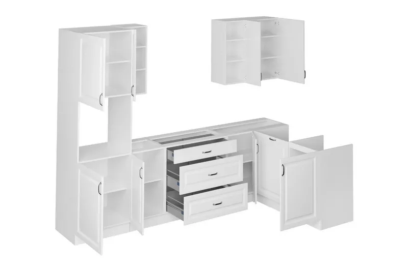 Templemore Möbelset För Kök & Matplats Black/Wood - Møbler - Møbelsæt - Møbelsæt til køkken & spisestue