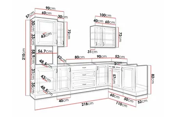 Templemore Möbelset För Kök & Matplats Brown/Wood - Møbler - Møbelsæt - Møbelsæt til køkken & spisestue