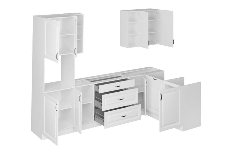 Templemore Möbelset För Kök & Matplats White/Wood - Møbler - Møbelsæt - Møbelsæt til køkken & spisestue