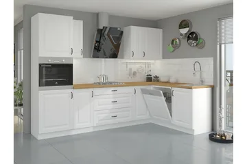 Templemore Möbelset För Kök & Matplats White/Wood - Møbler - Møbelsæt - Møbelsæt til køkken & spisestue