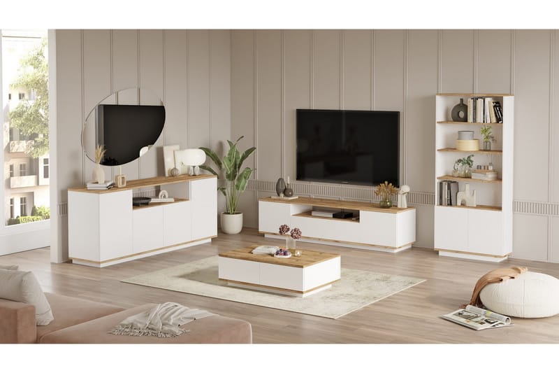 Anari Stuesæt - Hvid - Møbler - Møbelsæt - Møbelsæt til stuen