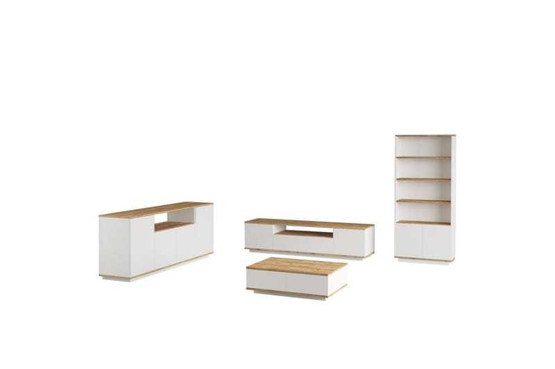 Anari Stuesæt - Hvid - Møbler - Møbelsæt - Møbelsæt til stuen