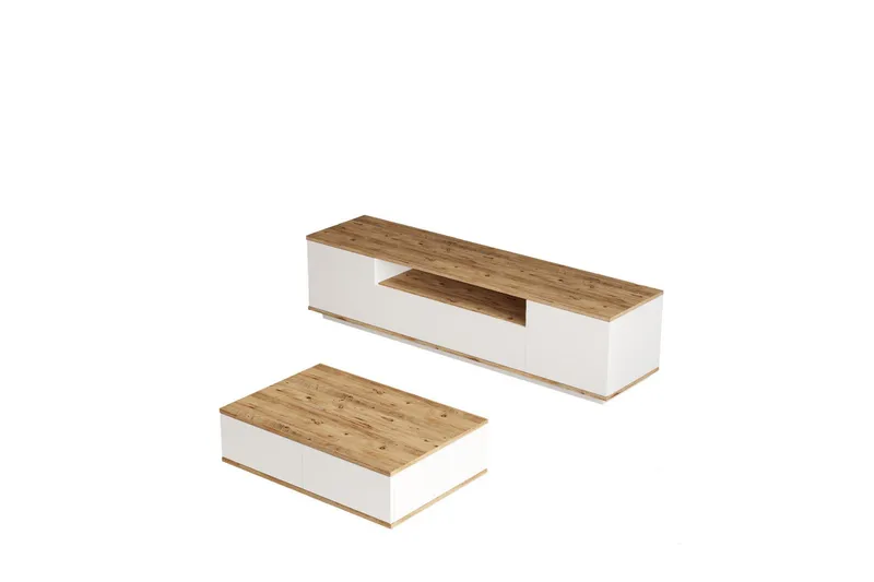 Anari Stuesæt - Hvid - Møbler - Møbelsæt - Møbelsæt til stuen